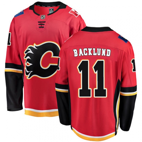 Youth Calgary Flames #11 Mikael Backlund Fanatics Branded Red Home Breakaway NHL Jersey - Ujersey