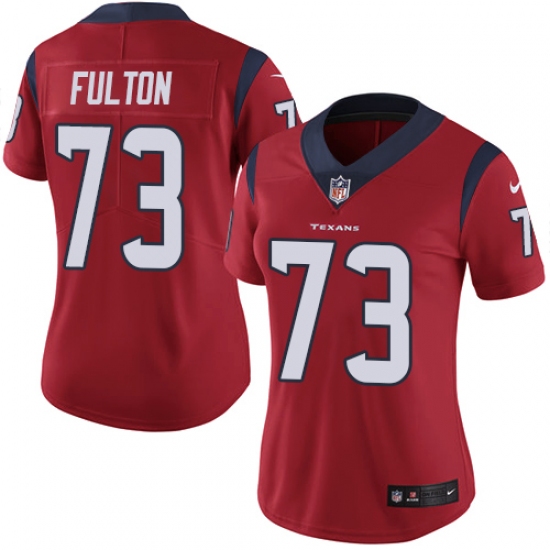 Women's Nike Houston Texans #73 Zach Fulton Red Alternate Vapor Untouchable Limited Player NFL Jersey - Ujersey