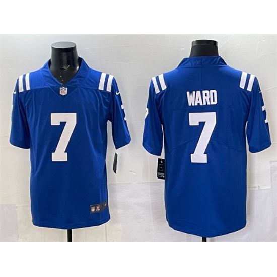 Men's Indianapolis Colts #7 Charvarius Ward Blue Vapor Limited Football Stitched Jersey - Ujersey