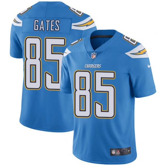 Men's Nike Los Angeles Chargers #85 Antonio Gates Electric Blue Alternate Vapor Untouchable Limited Player NFL Jersey - Ujersey