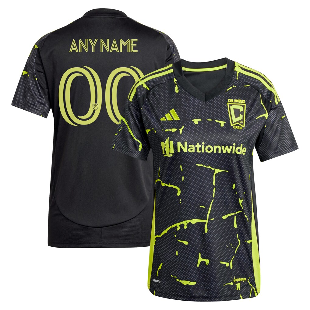 Women's Columbus Crew adidas Black 2025 The Goosebumps Kit Replica Custom Jersey - Ujersey