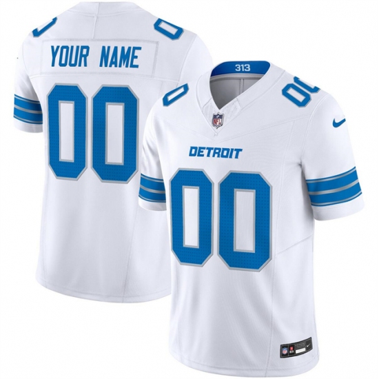 Men's Detroit Lions Active Player Custom White 2024 F.U.S.E. Vapor Limited Football Stitched Jersey - Ujersey