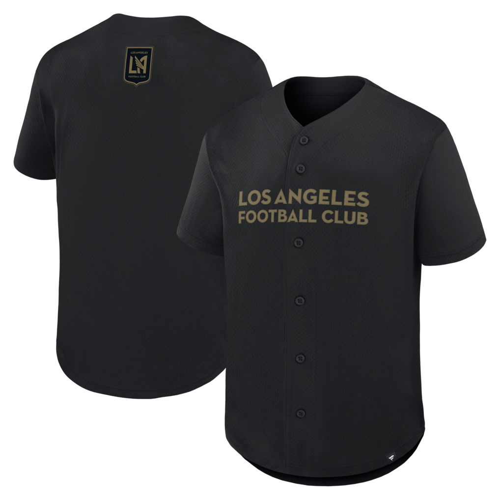 Men's LAFC Fanatics Black Maximum Intensity Button-Up Jersey - Ujersey