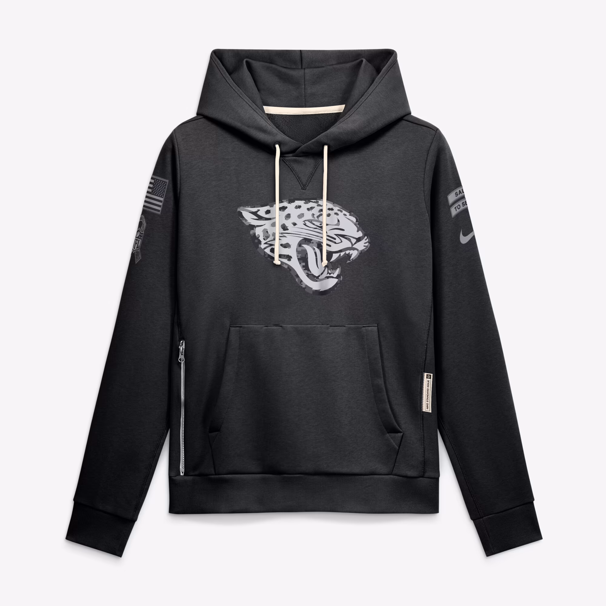 Women's Jacksonville Jaguars  Nike Black 2026 Salute to Service Sideline Dri-FIT Pullover Hoodie - U-jersey