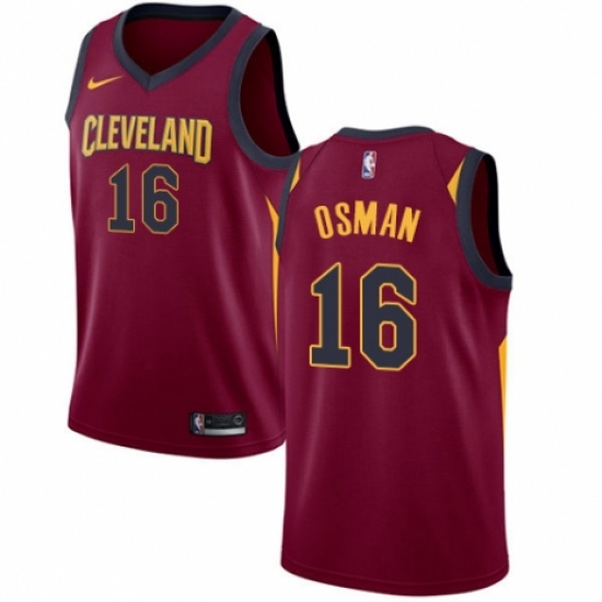 Youth Nike Cleveland Cavaliers #16 Cedi Osman Swingman Maroon NBA Jersey - Icon Edition - Ujersey