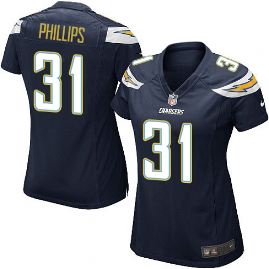 Women's Nike Los Angeles Chargers #31 Adrian Phillips Game Navy Blue Team Color NFL Jersey - Ujersey
