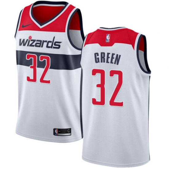 Women's Nike Washington Wizards #32 Jeff Green Swingman White NBA Jersey - Association Edition - Ujersey