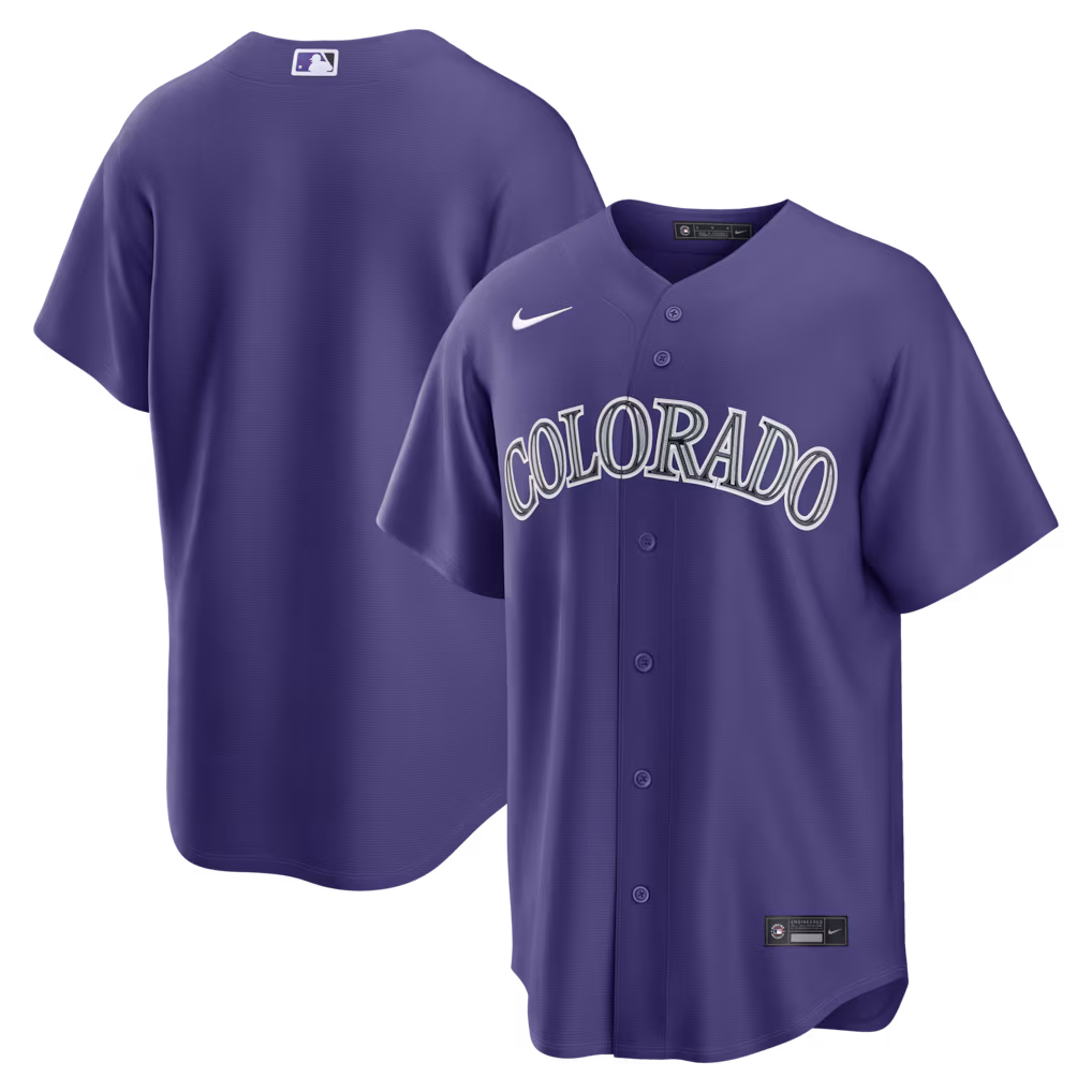 Men's Colorado Rockies Nike Purple Alternate Replica Jersey - Ujersey Shop