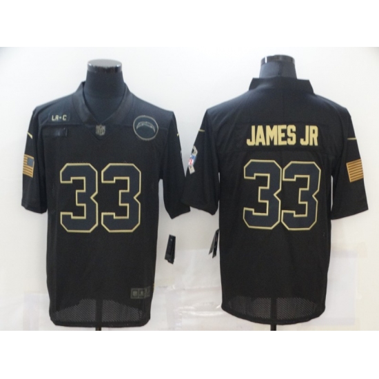 Men's Los Angeles Chargers #33 Derwin James jr Black Nike 2020 Salute To Service Limited Jersey - Ujersey