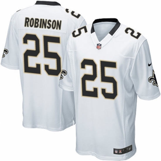 Men's Nike New Orleans Saints #25 Patrick Robinson Game White NFL Jersey - Ujersey