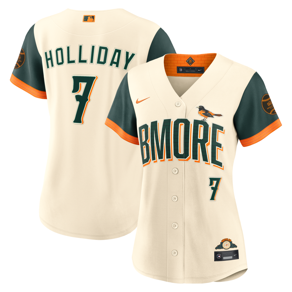 Women's Baltimore Orioles Jackson Holliday Nike Cream 2026 City Connect Stadium Jersey - ujerseystore