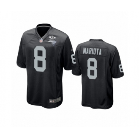 Men's Oakland Raiders #8 Marcus Mariota Black 2020 Inaugural Season Game Jersey