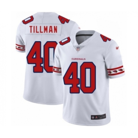 Men's Arizona Cardinals #40 Pat Tillman Limited White Team Logo Fashion Football Jersey - Ujersey