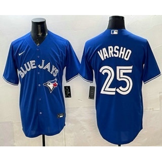 Men's Toronto Blue Jays #25 Daulton Varsho Blue Cool Base Jersey - Ujersey