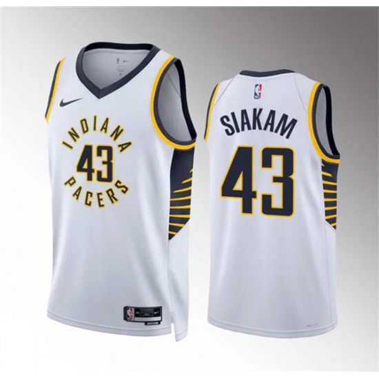 Men's Indiana Pacers #43 Pascal Siakam White Association Edition Stitched Basketball Jersey - Ujersey