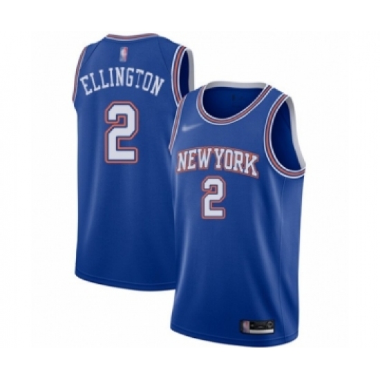 Women's New York Knicks #2 Wayne Ellington Swingman Blue Basketball Jersey - Statement Edition - Ujersey