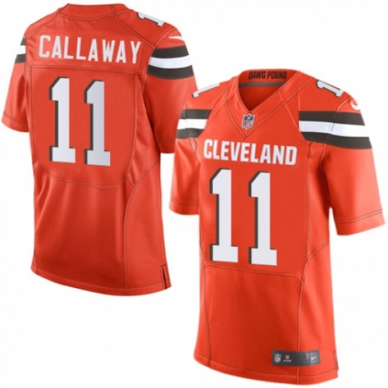 Men's Nike Cleveland Browns #11 Antonio Callaway Elite Orange Alternate NFL Jersey - Ujersey