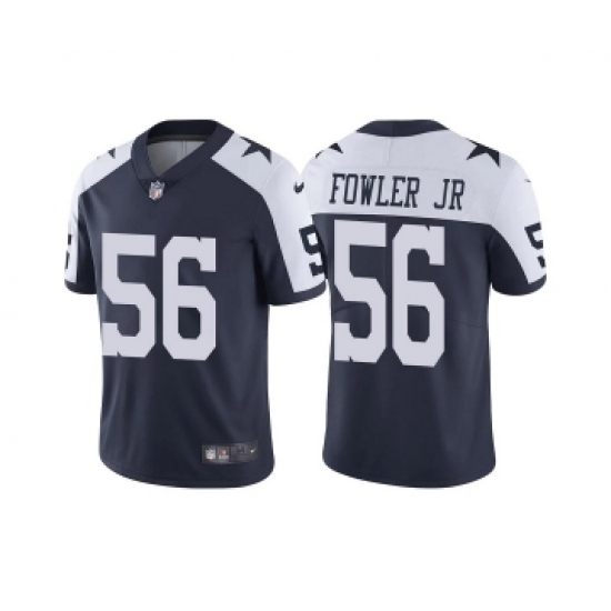 Men's Dallas Cowboys #56 Dante Fowler Jr. Navy Blue Thanksgiving Vapor Limited Stitched Jersey - Ujersey