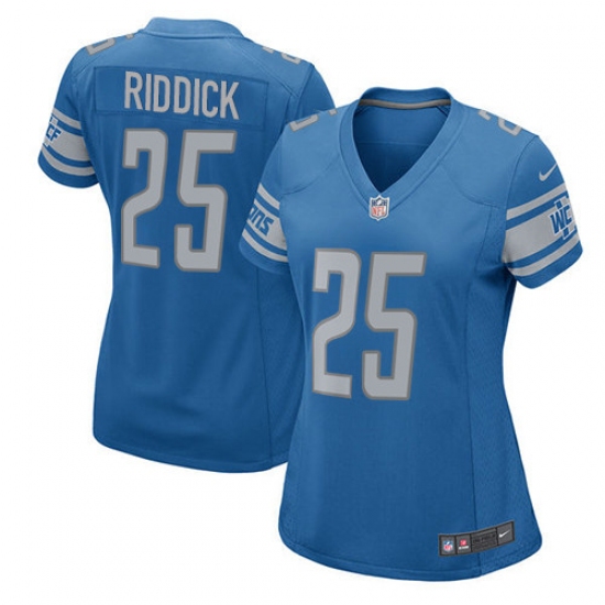 Women's Nike Detroit Lions #25 Theo Riddick Game Light Blue Team Color NFL Jersey - Ujersey