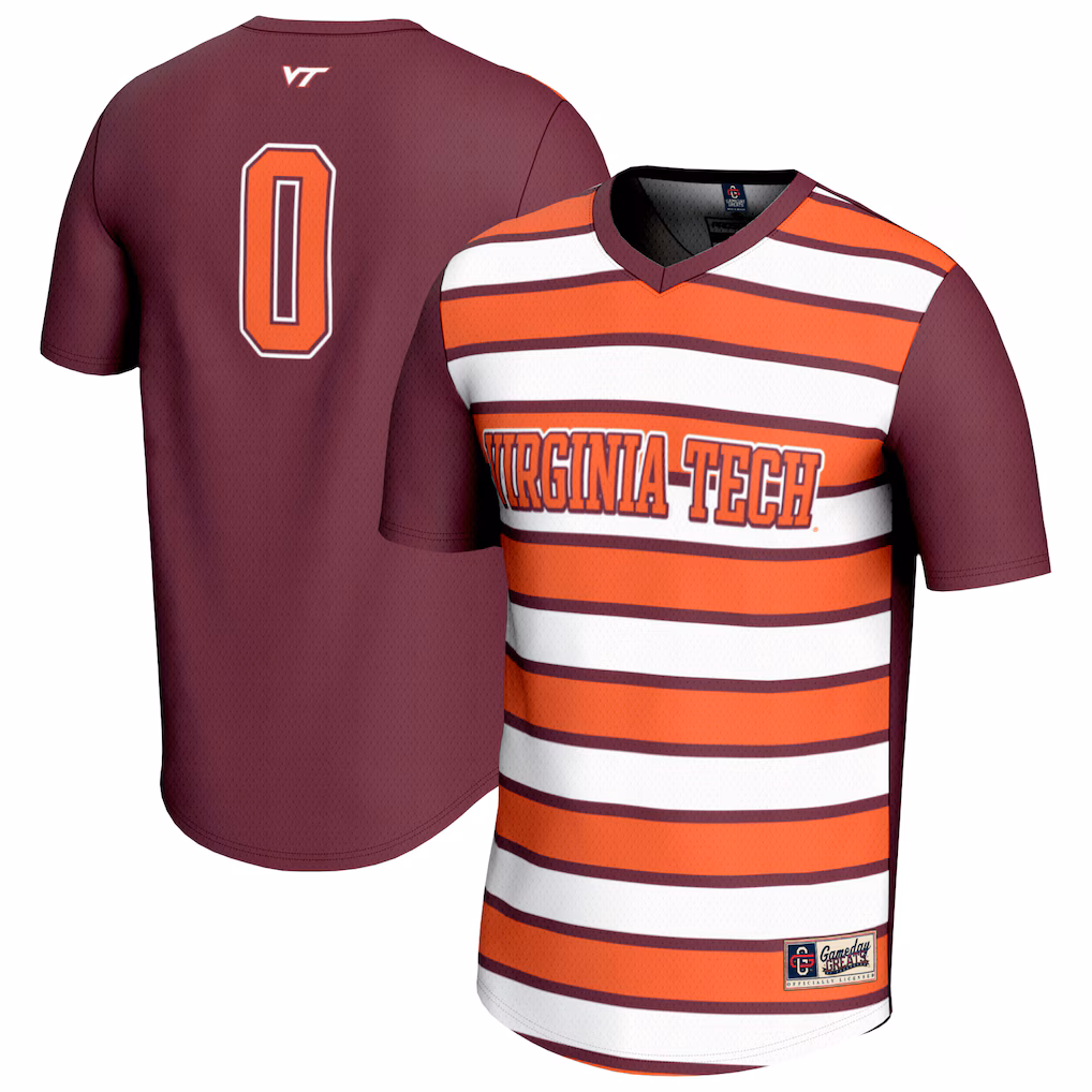 Youth GameDay Greats Maroon Virginia Tech Hokies Lightweight Collegiate Soccer Fashion Jersey - Ujersey Shop