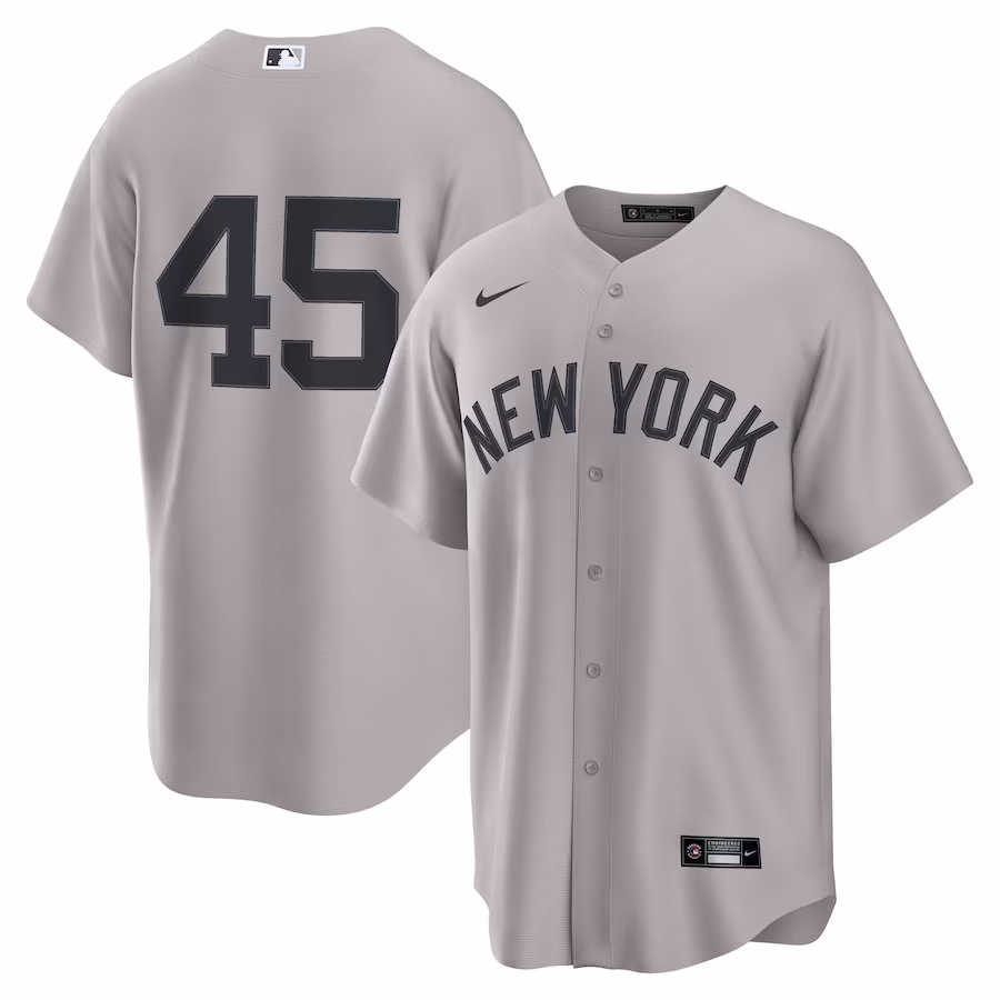 Men's New York Yankees Gerrit Cole Nike Gray Alternate Replica 2.0 Player Jersey
