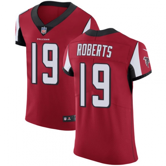 Men's Nike Atlanta Falcons #19 Andre Roberts Red Team Color Vapor Untouchable Elite Player NFL Jersey - Ujersey