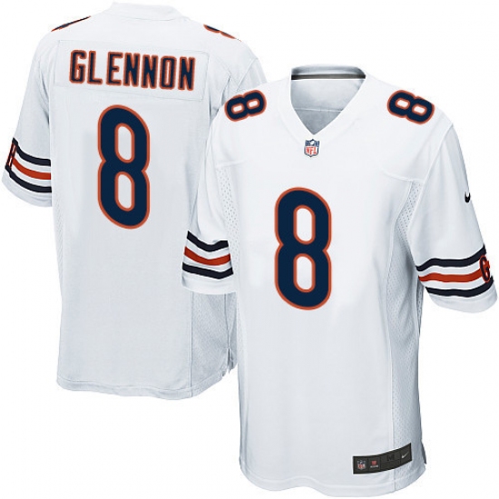 Men's Nike Chicago Bears #8 Mike Glennon Game White NFL Jersey - Ujersey