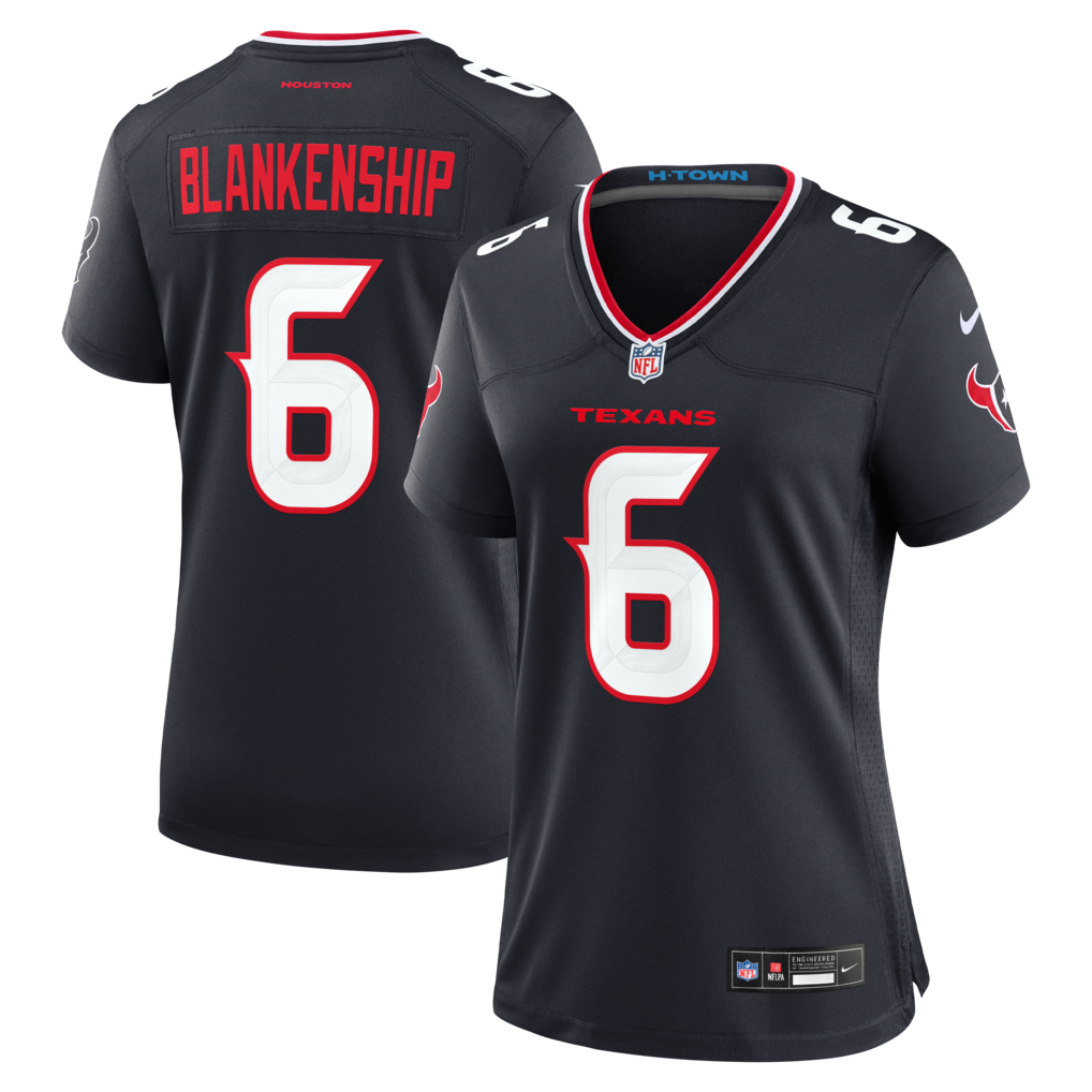Women's Houston Texans Reed Blankenship Nike Navy Team Game Jersey - SUjersey01