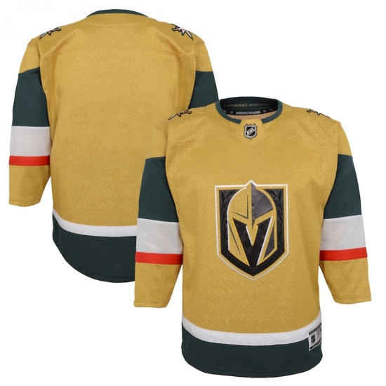 Youth Vegas Golden Knights Gold 2020-21 Alternate Premier Break Jersey - Ujersey
