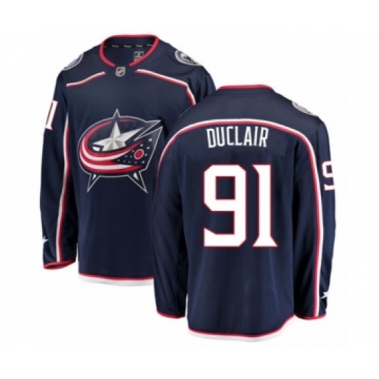 Youth Columbus Blue Jackets #91 Anthony Duclair Authentic Navy Blue Home Fanatics Branded Breakaway NHL Jersey - Ujersey