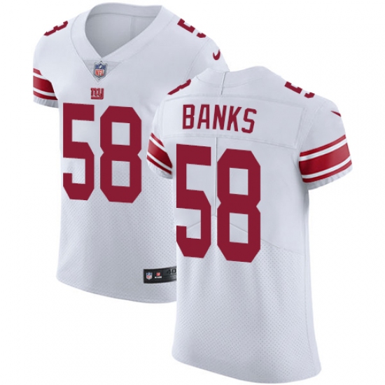 Men's Nike New York Giants #58 Carl Banks White Vapor Untouchable Elite Player NFL Jersey - Ujersey