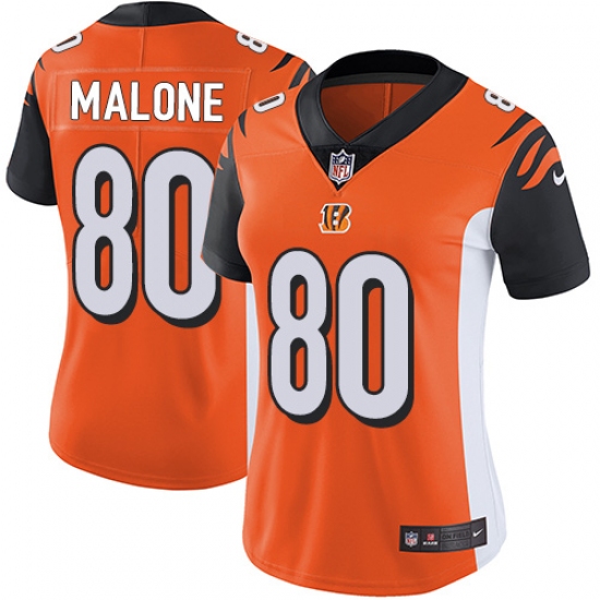 Women's Nike Cincinnati Bengals #80 Josh Malone Vapor Untouchable Limited Orange Alternate NFL Jersey - Ujersey