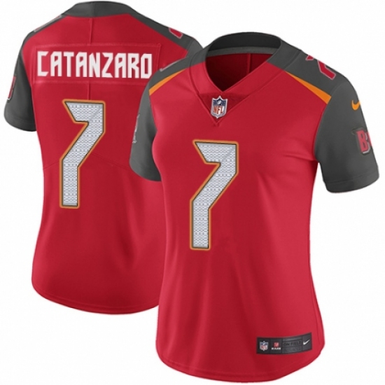 Women's Nike Tampa Bay Buccaneers #7 Chandler Catanzaro Red Team Color Vapor Untouchable Limited Player NFL Jersey - Ujersey