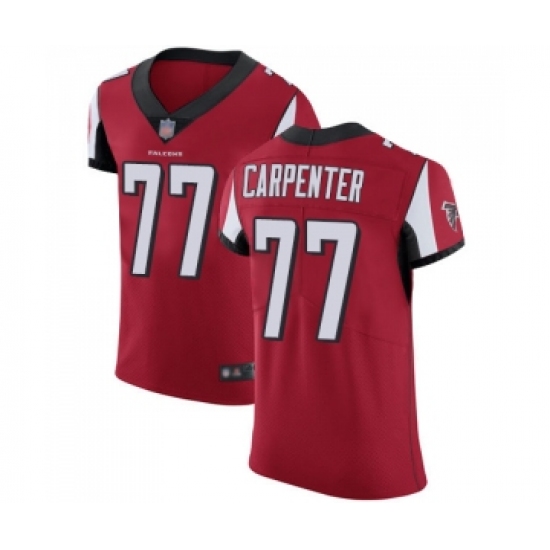 Men's Atlanta Falcons #77 James Carpenter Red Team Color Vapor Untouchable Elite Player Football Jersey - Ujersey