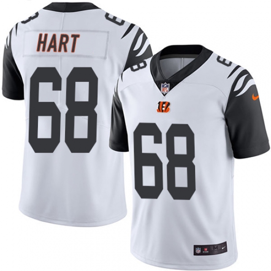 Men's Nike Cincinnati Bengals #68 Bobby Hart Limited White Rush Vapor Untouchable NFL Jersey - Ujersey
