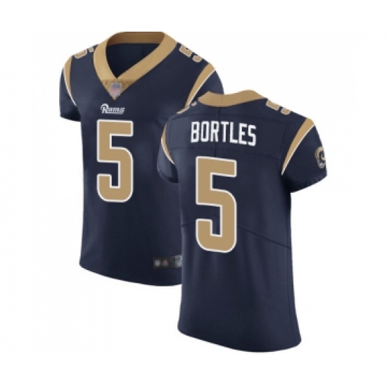 Men's Los Angeles Rams #5 Blake Bortles Navy Blue Team Color Vapor Untouchable Elite Player Football Jersey - Ujersey