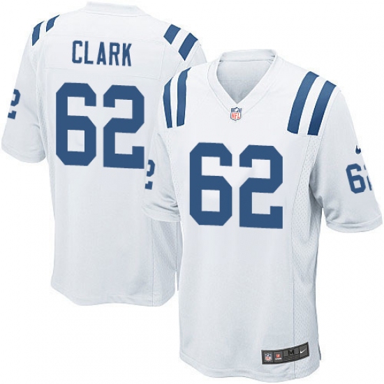 Men's Nike Indianapolis Colts #62 Le'Raven Clark Game White NFL Jersey - Ujersey