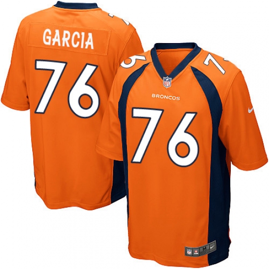 Men's Nike Denver Broncos #76 Max Garcia Game Orange Team Color NFL Jersey - Ujersey