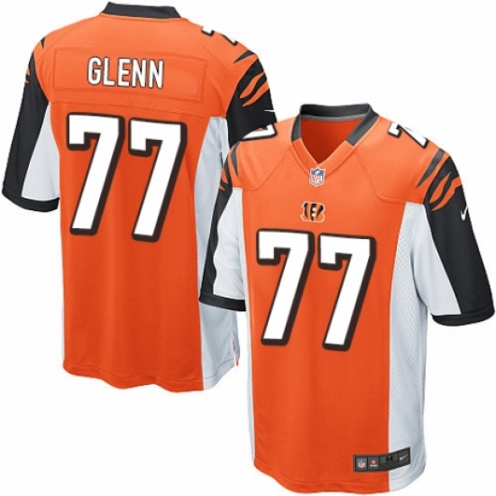 Men's Nike Cincinnati Bengals #77 Cordy Glenn Game Orange Alternate NFL Jersey