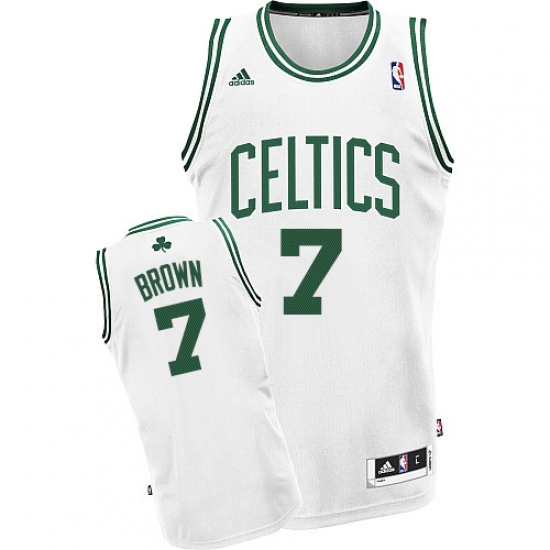 Men's Adidas Boston Celtics #7 Jaylen Brown Swingman White Home NBA Jersey - Ujersey