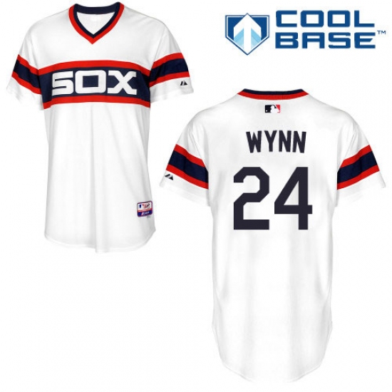 Men's Majestic Chicago White Sox #24 Early Wynn White Alternate Flex Base Authentic Collection MLB Jersey - Ujersey