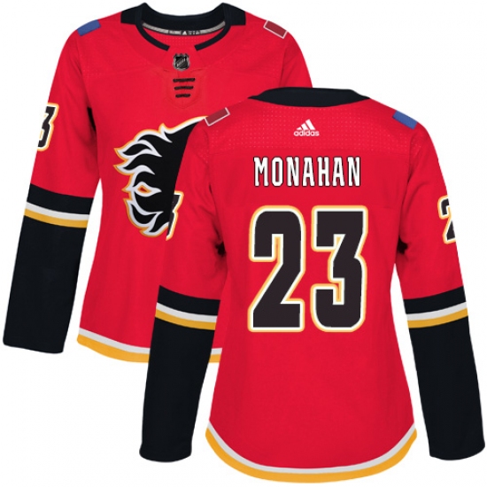 Women's Adidas Calgary Flames #23 Sean Monahan Authentic Red Home NHL Jersey - Ujersey