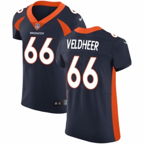 Men's Nike Denver Broncos #66 Jared Veldheer Navy Blue Alternate Vapor Untouchable Elite Player NFL Jersey - Ujersey