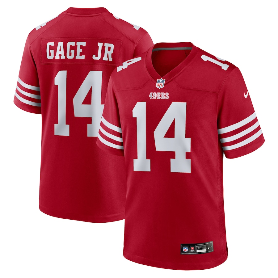 Men's San Francisco 49ers Russell Gage Jr. Nike Scarlet Team Game Jersey - Ujersey