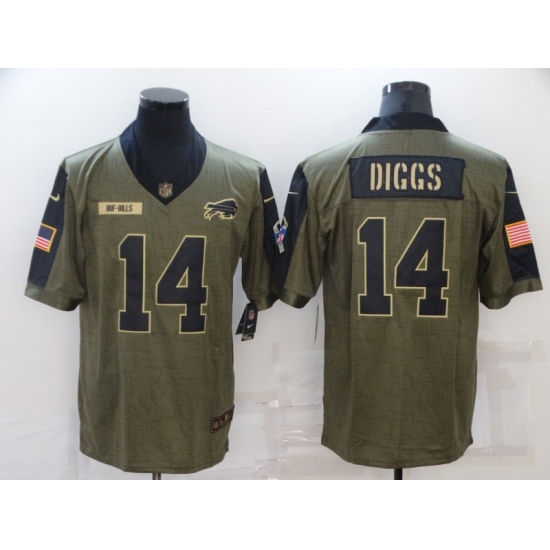 Men's Buffalo Bills #14 Stefon Diggs Nike Olive 2021 Salute To Service Limited Player Jersey - Ujersey