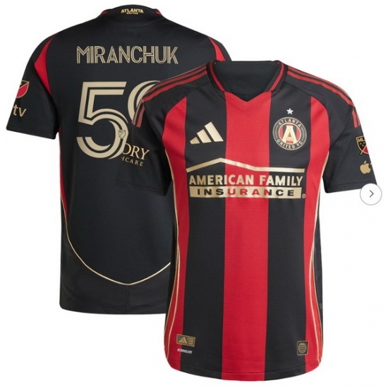 Men's Atlanta United FC Aleksei Miranchuk adidas Black 2025 The Connector Authentic Player Jersey - Ujersey