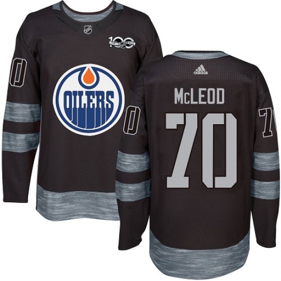 Men's Adidas Edmonton Oilers #70 Ryan McLeod Authentic Black 1917-2017 100th Anniversary NHL Jersey - Ujersey