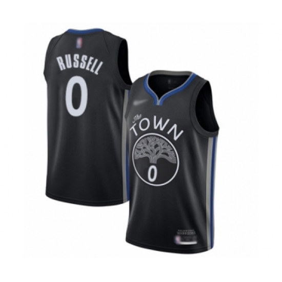 Men's Golden State Warriors #0 D'Angelo Russell Swingman Black Basketball Jersey - 2019 20 City Edition - Ujersey