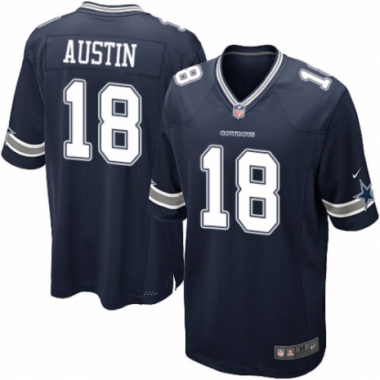 Men's Nike Dallas Cowboys #18 Tavon Austin Game Navy Blue Team Color NFL Jersey - Ujersey