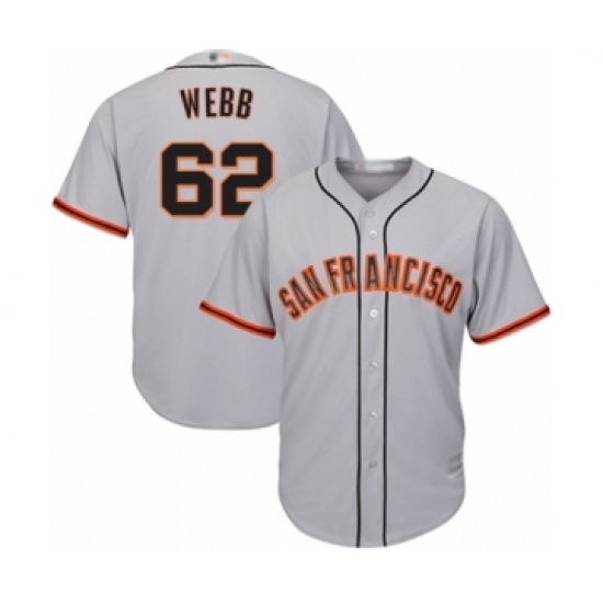Youth San Francisco Giants #62 Logan Webb Authentic Grey Road Cool Base Baseball Player Jersey - Ujersey